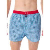 MC ALSON Herren Boxershorts blau Reine Baumwolle Gemustert von MC ALSON
