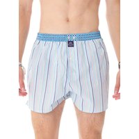MC ALSON Herren Boxershorts blau Reine Baumwolle Gestreift von MC ALSON