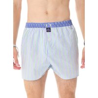 MC ALSON Herren Boxershorts blau Reine Baumwolle Gestreift von MC ALSON