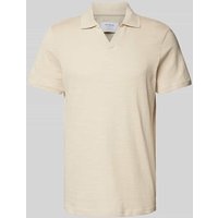 MCNEAL Regular Fit Poloshirt mit V-Ausschnitt in Beige, Größe XL von MCNEAL