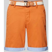 MCNEAL Slim Fit Bermudas mit Gürtel in Apricot, Größe XL von MCNEAL