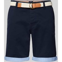 MCNEAL Slim Fit Bermudas mit Gürtel in Dunkelblau, Größe M von MCNEAL