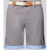 MCNEAL Slim Fit Bermudas mit Gürtel in Graphit, Größe M von MCNEAL