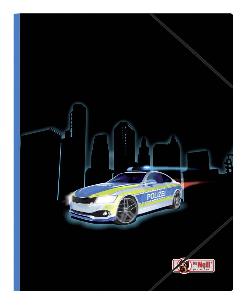 MC NEILL - Gummizugmappe A4 POLIZEI Original von MC NEILL