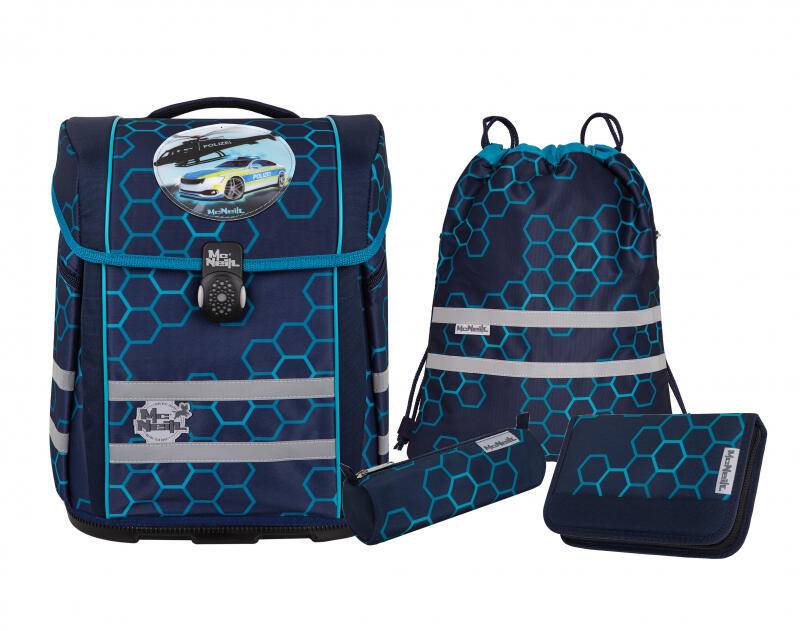 MC NEILL - McNeill Xagon Schultaschenset 5tlg Perfecto 1200g 22l Blau von MC NEILL