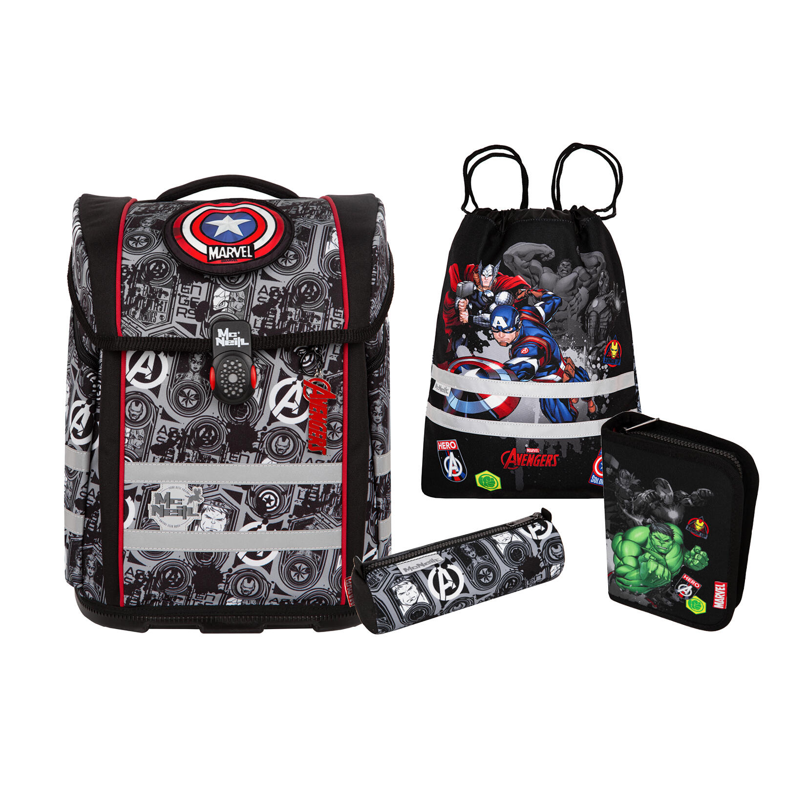 MC NEILL - Set PERFECTO, 5tlg. MARVEL-AVENGERS Grau von MC NEILL