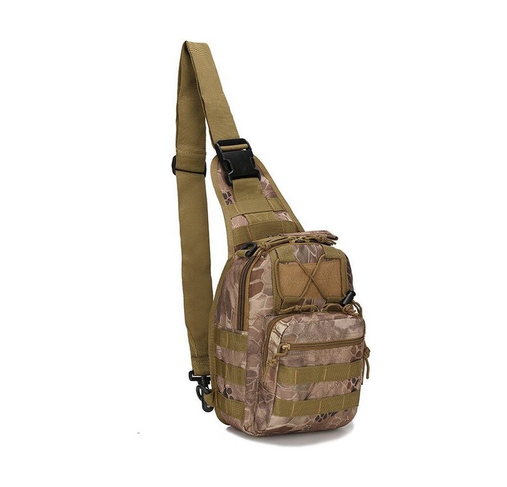 MC Star Brustbeutel Herren Militärische taktische Schultertasche Umhängetasche (mit MOLLE, Klettverschluss), wasserabstoßend kratzfest für Outdoor-Sportarten von MC Star