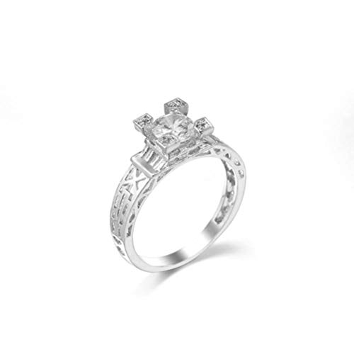 Mädchen Billig Saturn Ringe Silber Weiblichen Zirkon Eiffelturm mit Ring Krone Ehering Gut Aussehende Bringen Ihnen Viel Glück, MC, Weiß, Nr. 10 Mädchen Billig Saturn Ringe Silber Weiblichen Zirkon Eiffelturm mit Ring Krone Ehering Gut Aussehende Bringen Ihnen Viel Glück, MC, Weiß, Nr. 10 von MC
