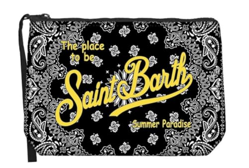 MC2 SAINT BARTH ALINE TASCHE AUS SCUBA MIT SCHWARZEM BANDANA-DRUCK, Schwarz , Einheitsgröße MC2 SAINT BARTH ALINE TASCHE AUS SCUBA MIT SCHWARZEM BANDANA-DRUCK, Schwarz , Einheitsgröße von Saint Barth
