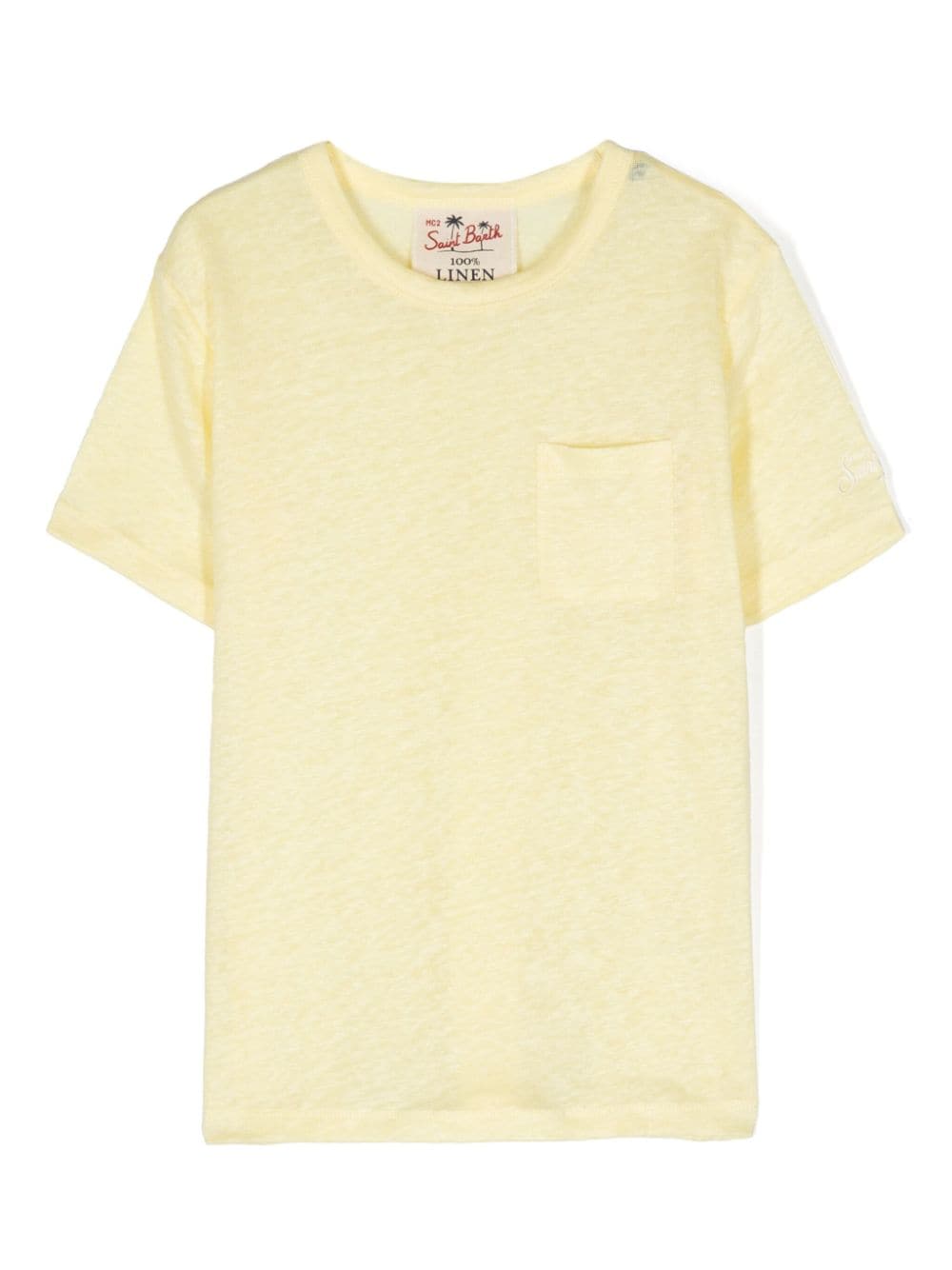 MC2 Saint Barth Kids Alex T-Shirt aus Leinen - Gelb von MC2 Saint Barth Kids