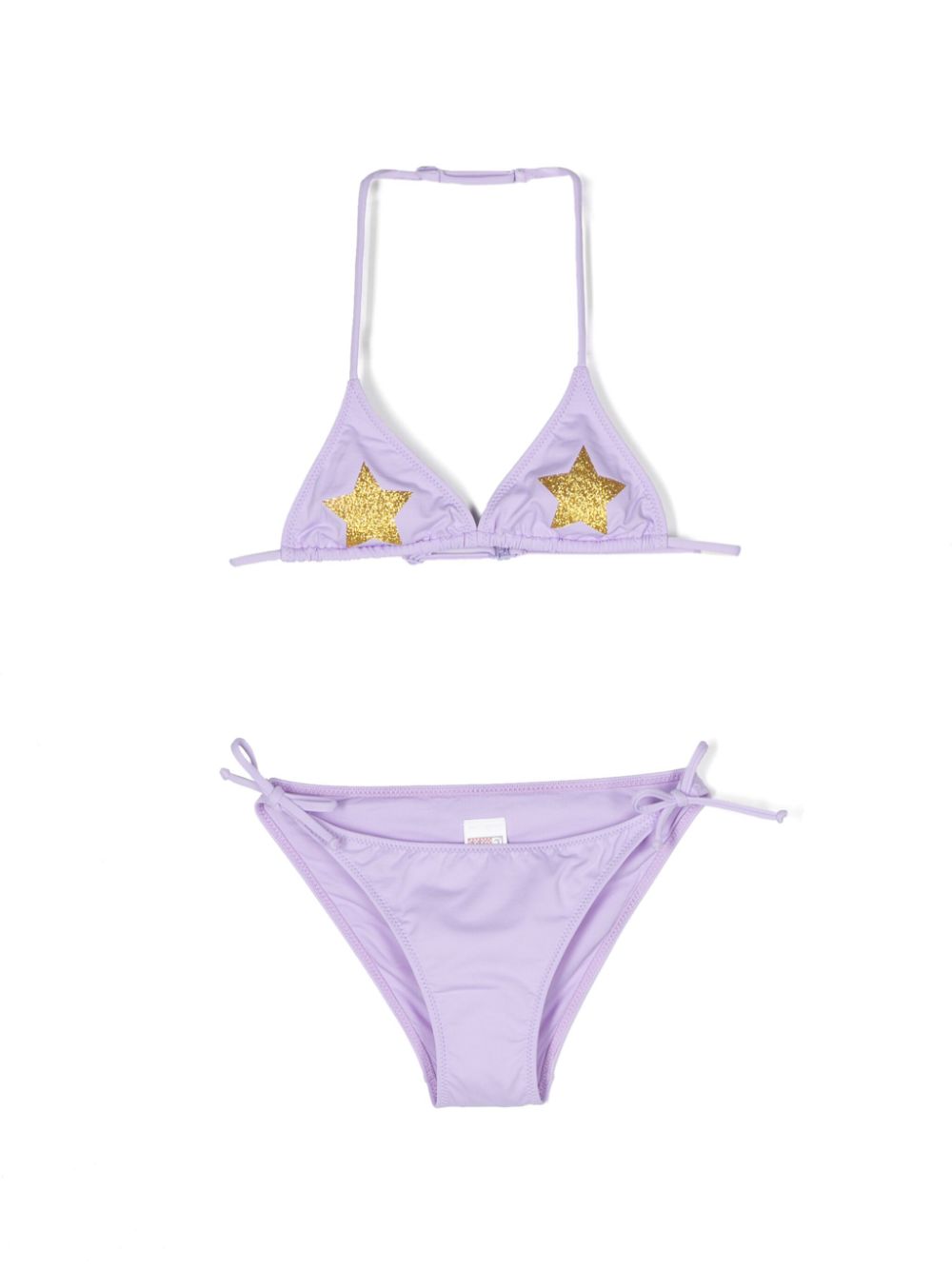 MC2 Saint Barth Kids Bikini mit Stern-Patch - Violett von MC2 Saint Barth Kids