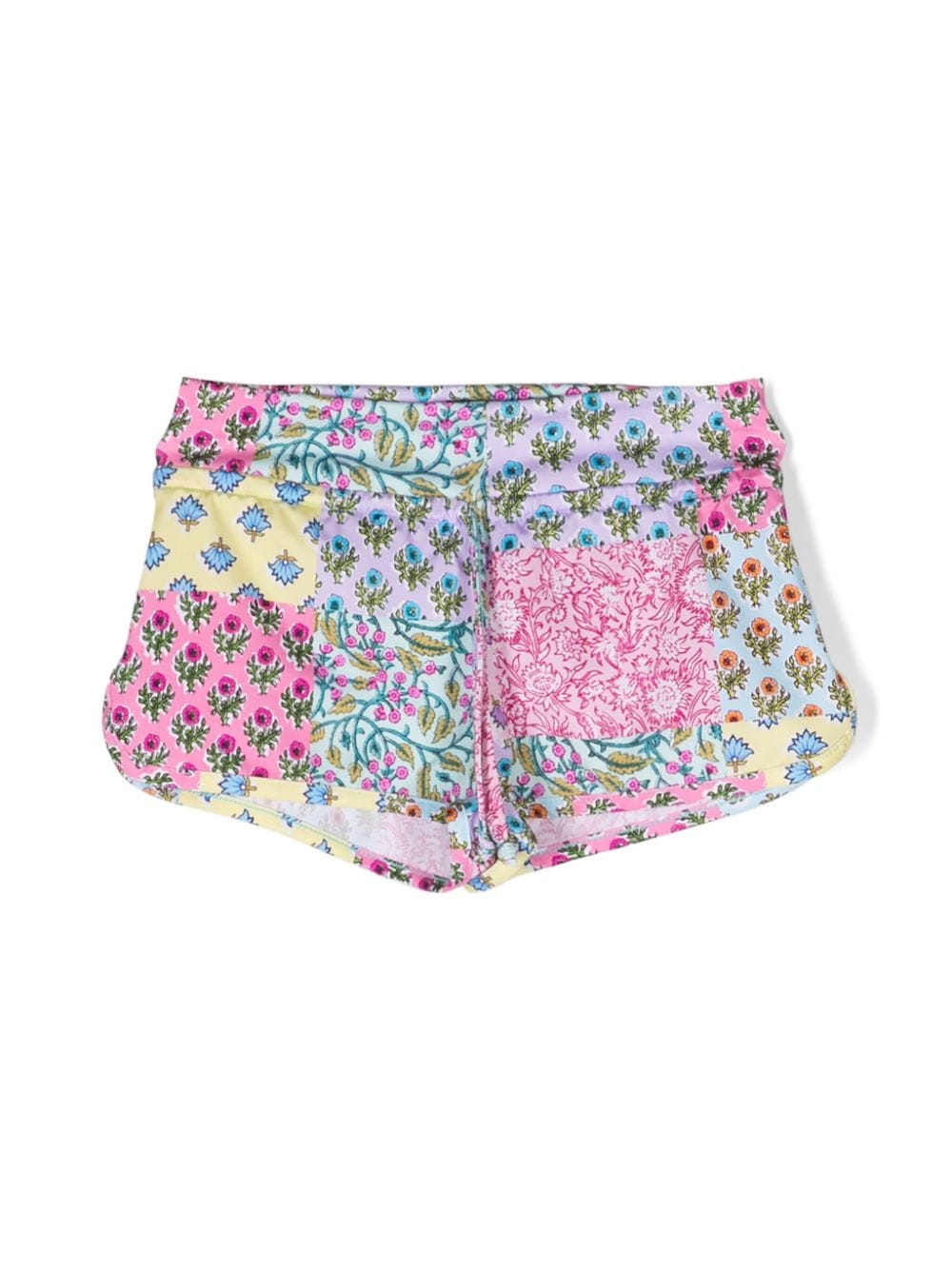 MC2 Saint Barth Kids Coco Badeshorts mit Patchwork-Print - Rosa von MC2 Saint Barth Kids