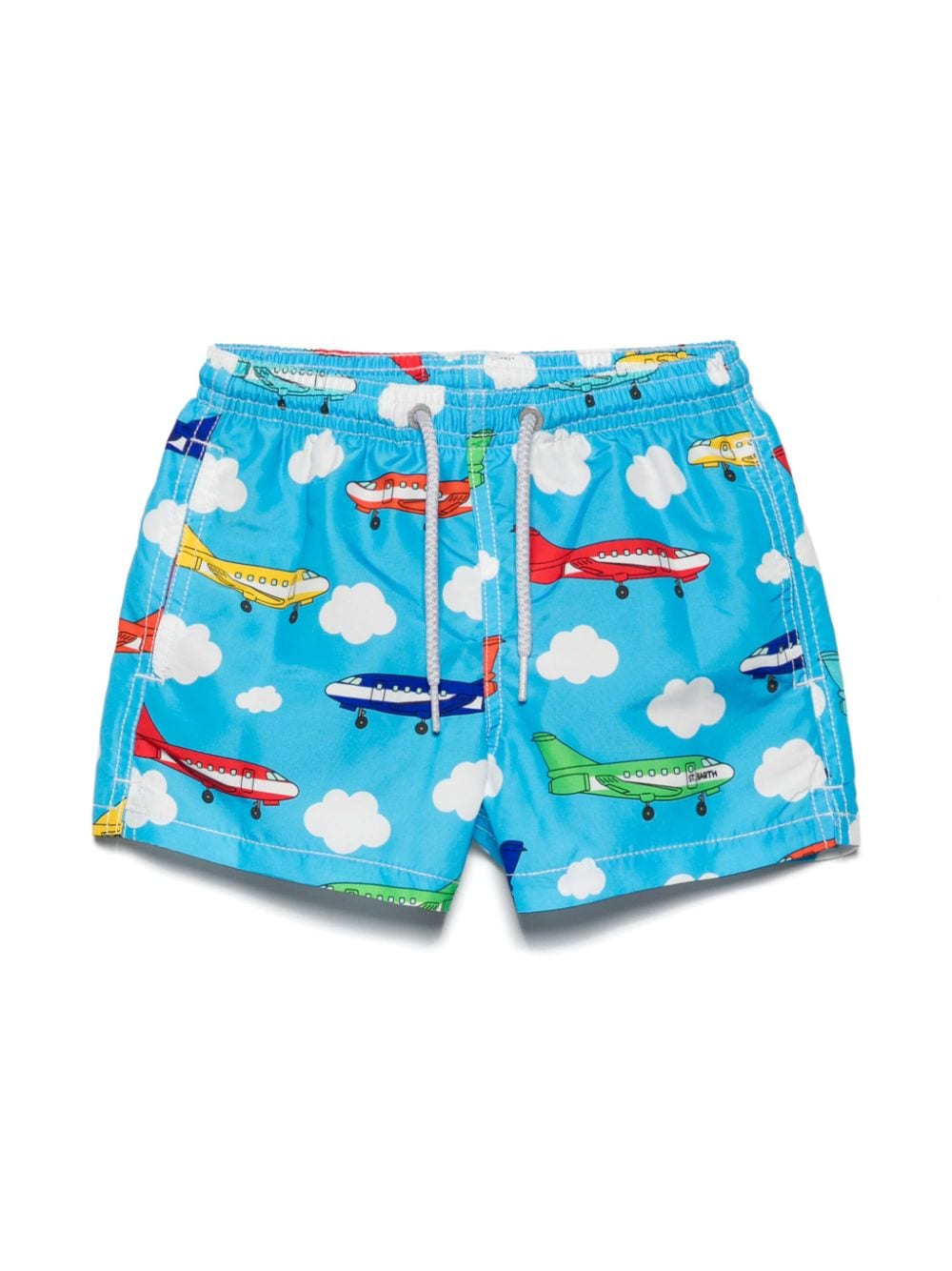 MC2 Saint Barth Kids Jean Badeshorts mit Flugzeug-Print - Blau von MC2 Saint Barth Kids