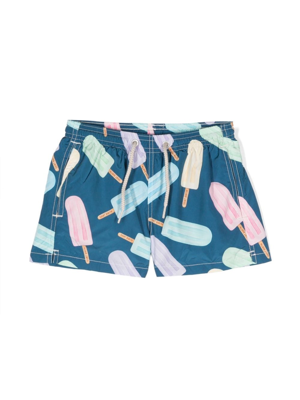 MC2 Saint Barth Kids Jean Badeshorts mit Eiscreme-Print - Blau von MC2 Saint Barth Kids