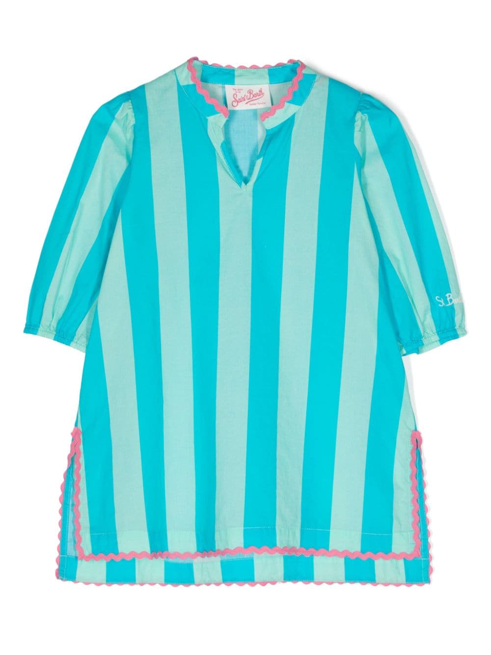 MC2 Saint Barth Kids Kleid mit Logo-Stickerei - Blau von MC2 Saint Barth Kids