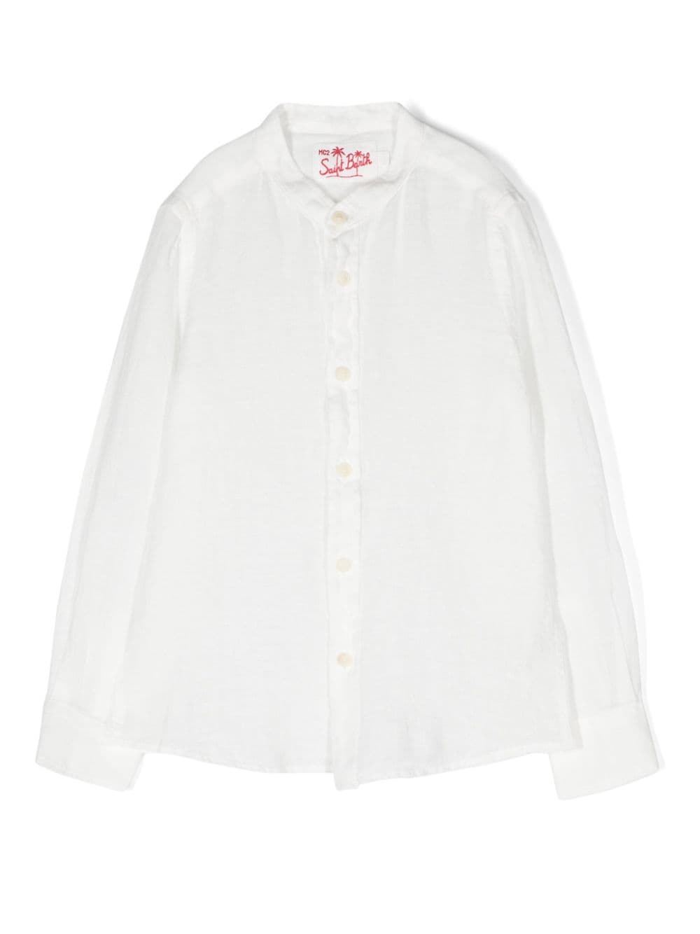 MC2 Saint Barth Kids Pati linen shirt - Weiß von MC2 Saint Barth Kids