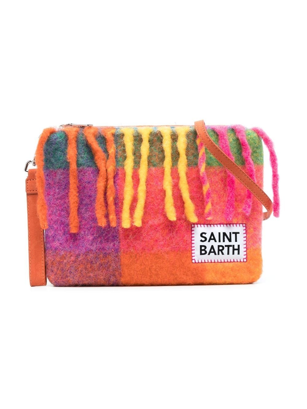 MC2 Saint Barth Kids Schultertasche mit Karomuster - Orange von MC2 Saint Barth Kids