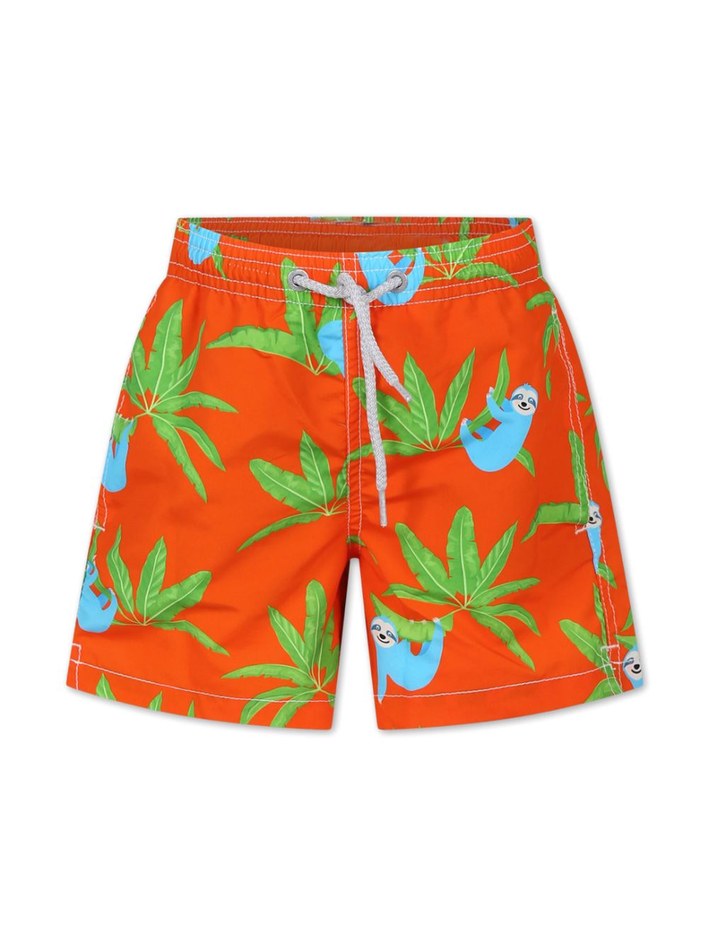 MC2 Saint Barth Kids Badeshorts mit Faultier-Print - Gelb von MC2 Saint Barth Kids