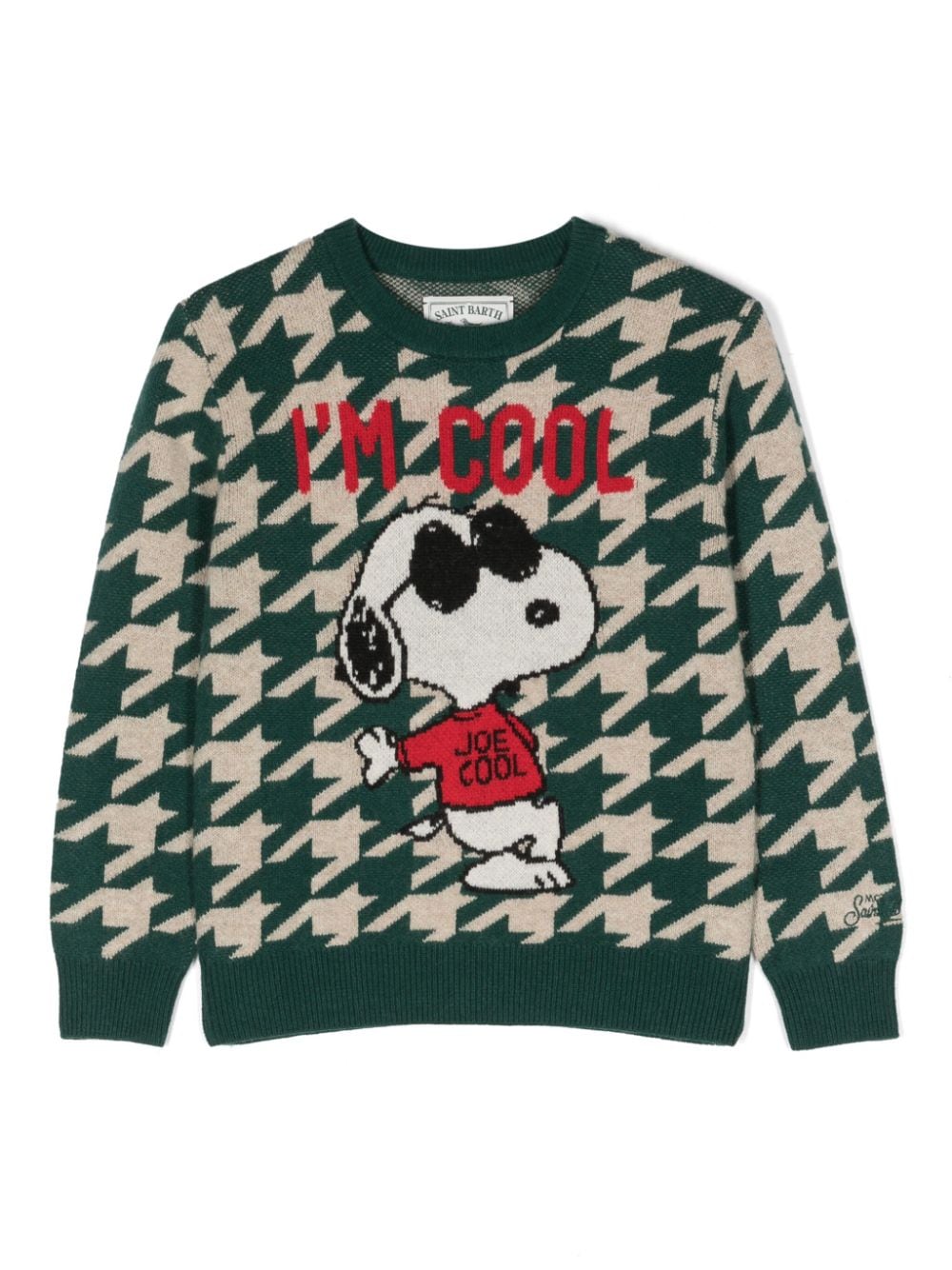 MC2 Saint Barth Kids Intarsien-Pullover mit Snoopy - Grün von MC2 Saint Barth Kids