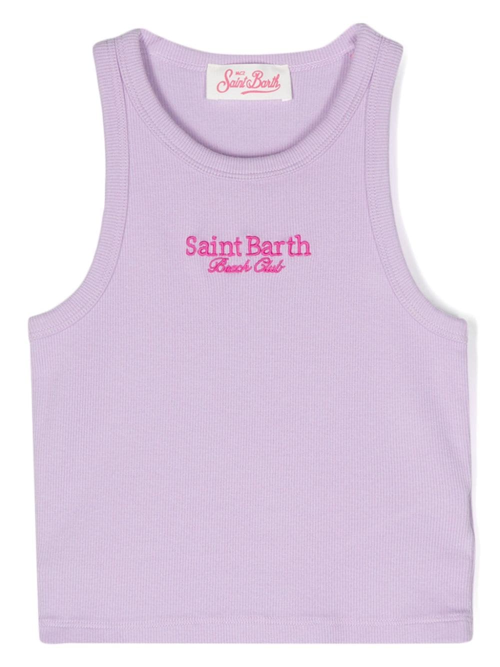 MC2 Saint Barth Kids Top mit Logo-Stickerei - Violett von MC2 Saint Barth Kids