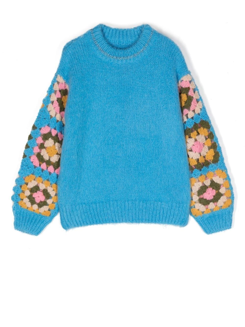 MC2 Saint Barth Kids Pullover mit gehäkelten Ärmeln - Blau von MC2 Saint Barth Kids