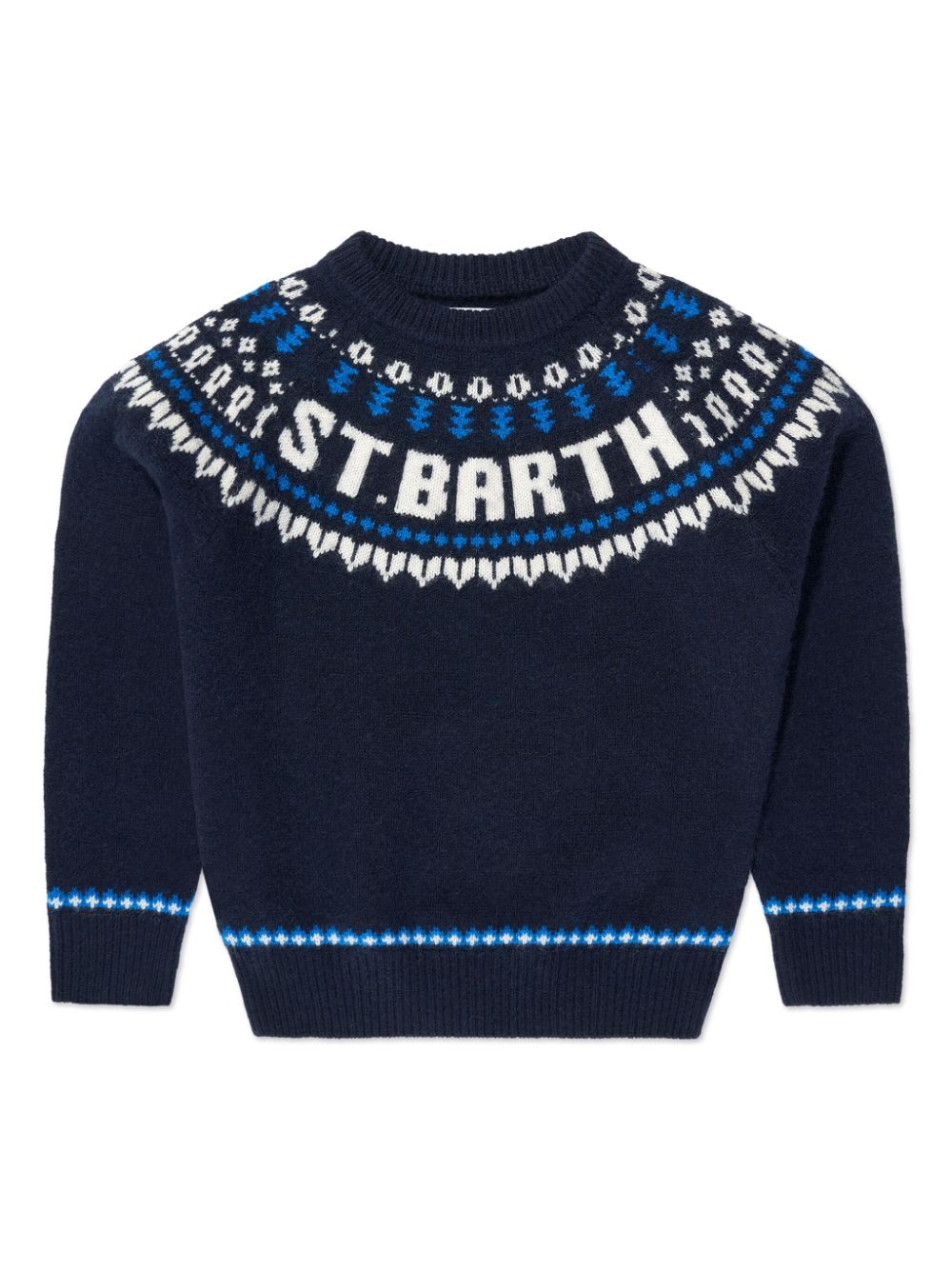 MC2 Saint Barth Kids Pullover mit Fair-Isle-Strickmuster - Blau von MC2 Saint Barth Kids