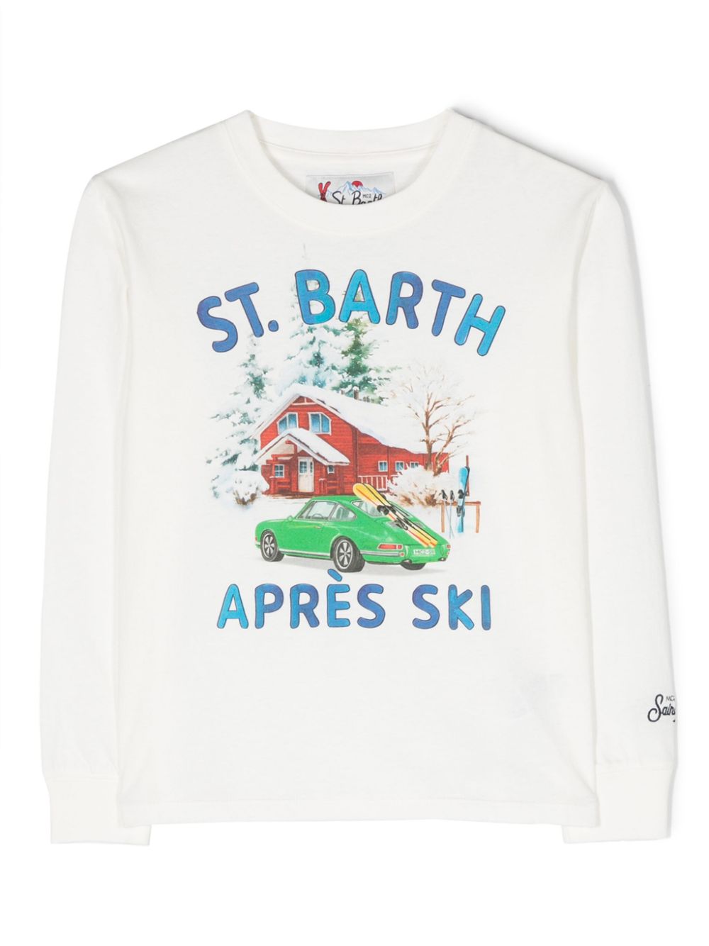 MC2 Saint Barth Kids Langarmshirt mit Illustrations-Print - Weiß von MC2 Saint Barth Kids