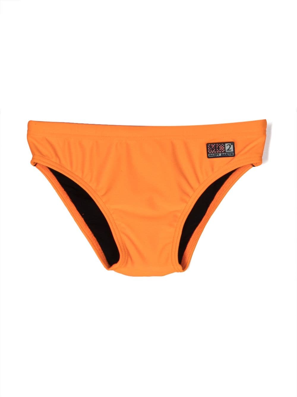 MC2 Saint Barth Kids Badehose mit Logo-Patch - Orange von MC2 Saint Barth Kids