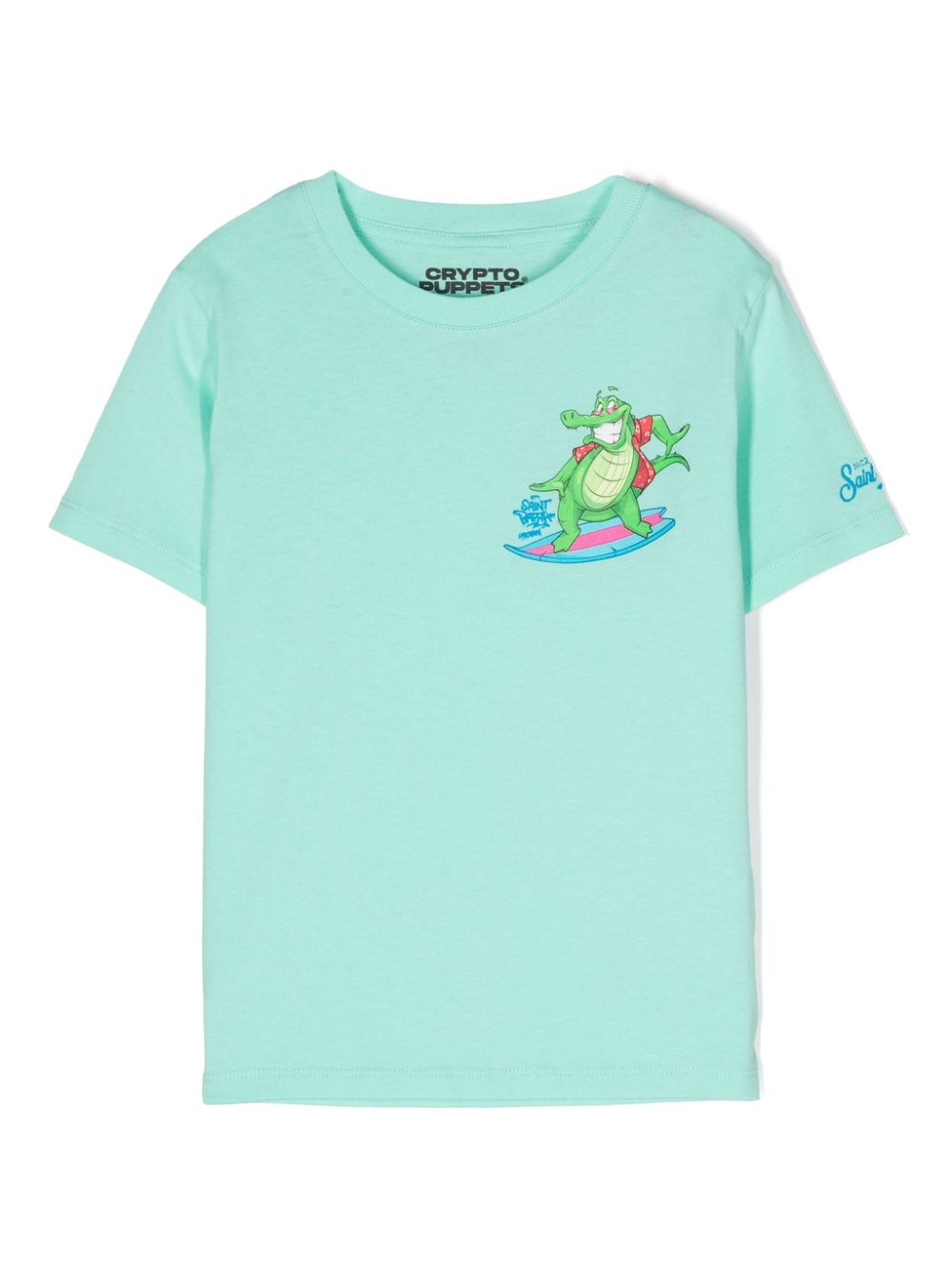 MC2 Saint Barth Kids x Crypto Puppets® T-Shirt mit Kroko-Print - Grün von MC2 Saint Barth Kids