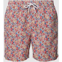 MC2 Saint Barth Badehose mit Allover-Muster Modell 'GUSTAVIA' in Rot, Größe L von MC2 Saint Barth