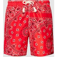 MC2 Saint Barth Badehose mit Allover-Print Modell 'CAPRESE' in Rot, Größe XL von MC2 Saint Barth