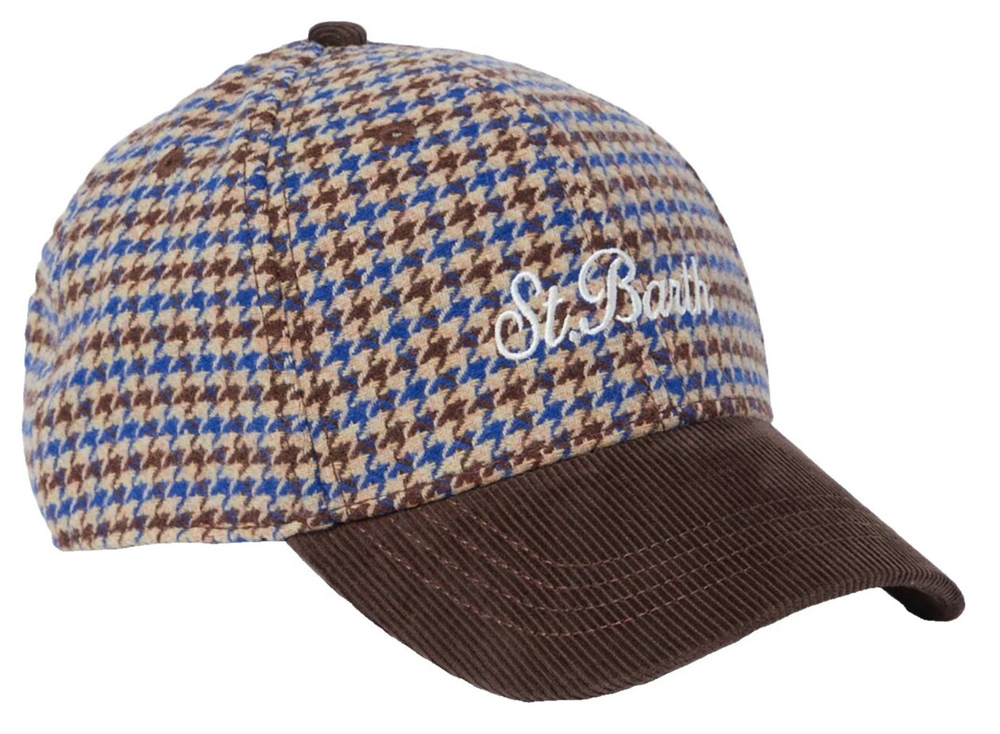 MC2 Saint Barth Baseball Cap Unisex Basecap Fischgrät Hahnentritt Cap Größenverstellbarer Riemen für optimalen Sitz von MC2 Saint Barth