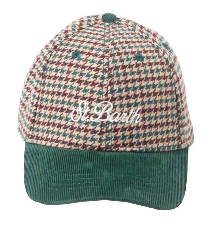 MC2 Saint Barth Baseball Cap Unisex Basecap Fischgrät Hahnentritt Cap Größenverstellbarer Riemen für optimalen Sitz von MC2 Saint Barth