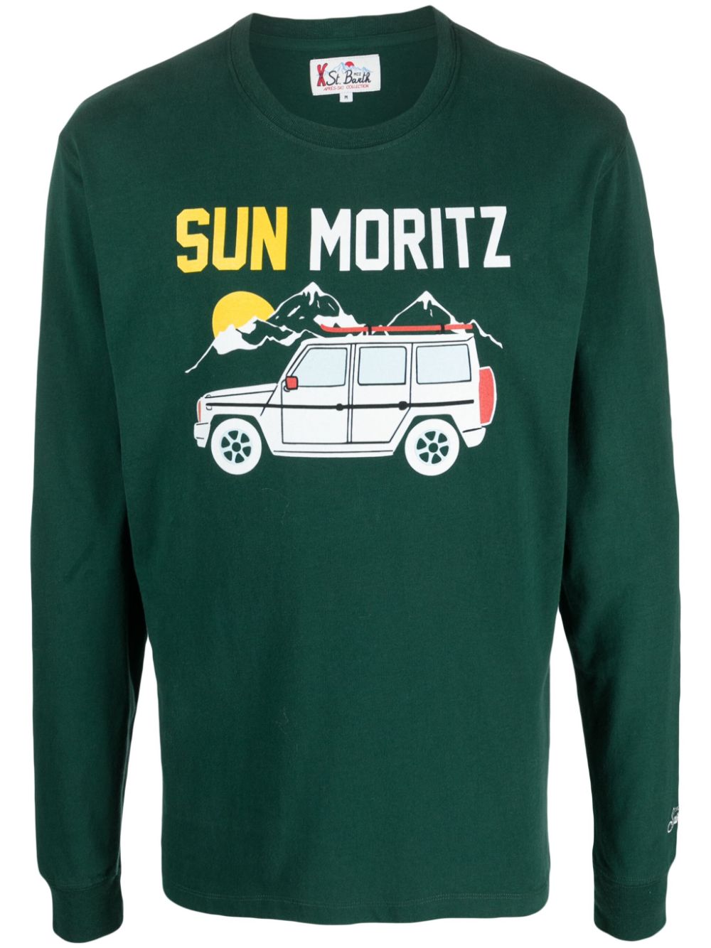 MC2 Saint Barth Luton Sweatshirt mit Sun Moritz-Print - Grün von MC2 Saint Barth