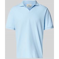 MC2 Saint Barth Regular Fit Poloshirt mit V-Ausschnitt Modell 'CHARLES' in Hellblau, Größe M von MC2 Saint Barth