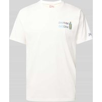 MC2 Saint Barth T-Shirt mit Motiv- und Statement-Stitching Modell 'OVERDRINK' in Weiss, Größe M von MC2 Saint Barth