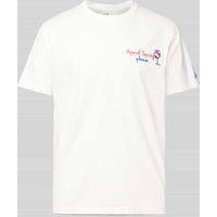 MC2 Saint Barth T-Shirt mit Motiv- und Statement-Stitching in Weiss, Größe XXL von MC2 Saint Barth