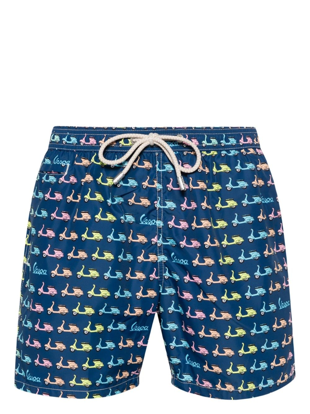 MC2 Saint Barth Badeshorts mit Vespa-Print - Blau von MC2 Saint Barth