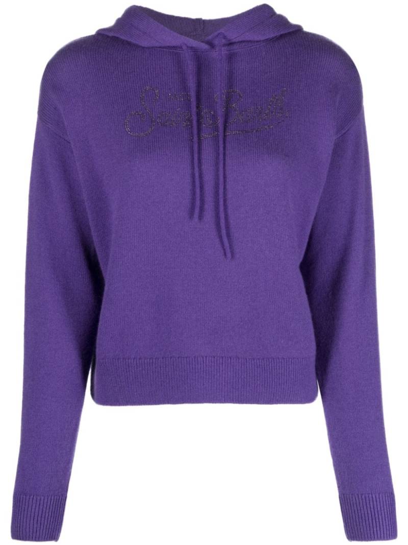 MC2 Saint Barth Kapuzenjacke aus Samt - Violett von MC2 Saint Barth