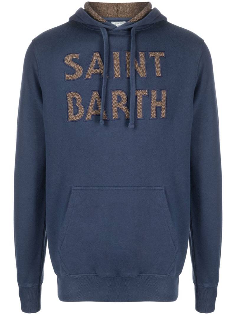 MC2 Saint Barth Hoodie mit Logo-Patch - Blau von MC2 Saint Barth