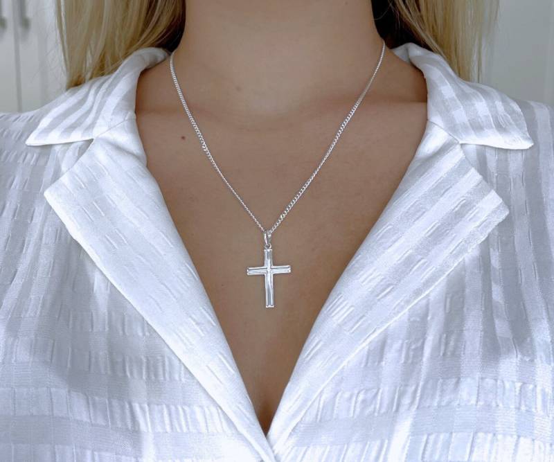 925 Sterling Silber Kreuz Anhänger Halskette Massiv Classic Cross Unisex Schmuck, Wählen Sie Männer Frauen Kinder Kette. 5151 925 Sterling Silber Kreuz Anhänger Halskette Massiv Classic Cross Unisex Schmuck, Wählen Sie Männer Frauen Kinder Kette. 5151 von MCACrossesJewelry