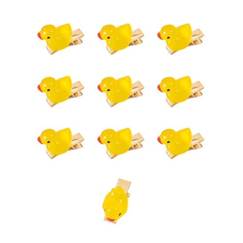 10pcs Gelbe Entenhaar Clip Set Schöne Entlein Hair Accessoires Cartoon Haarnadel Für Kinder Girls School Family Party von MCAOAL