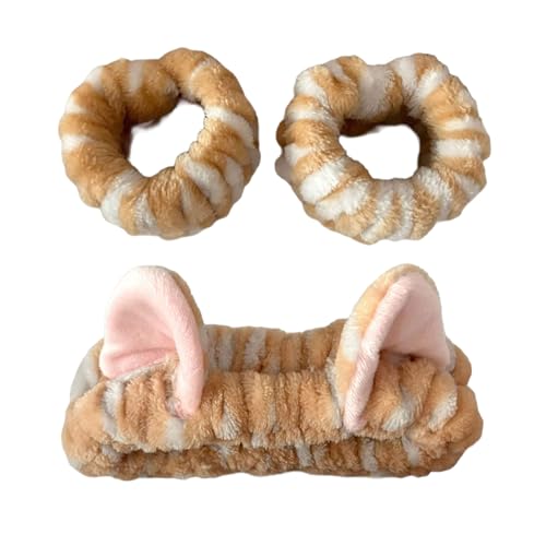 Beliebte Pelzige Plüschhaarband Und Handgelenkswaschband Für Weibliche Alltags Verwenden Gesichtswaschmake Up Masken Anwendungs ​​Kopfbedeckung von MCAOAL