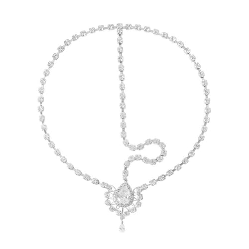 Elegante Funkelnde Stirnstropfen Stirnband Strasshaarkette Charme Augenbrauen Kopfketten Hochzeitszeremonie Haarverzierung von MCAOAL
