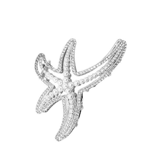 Elegante Sternfischhaarklamme Mit Strasssteinen Legierung Frisur Klammer Für Modische Frauen Frisuren Accessoire von MCAOAL