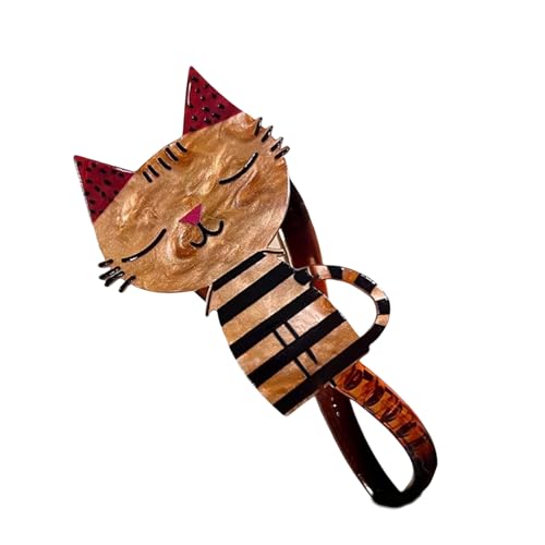 Haarklaue Clip Großer Clip Kopfbedecker Haarklaue Klemme Elegante Katzenhaarhalter Barrettes Starke Haltshaarpin Für Mädchen von MCAOAL