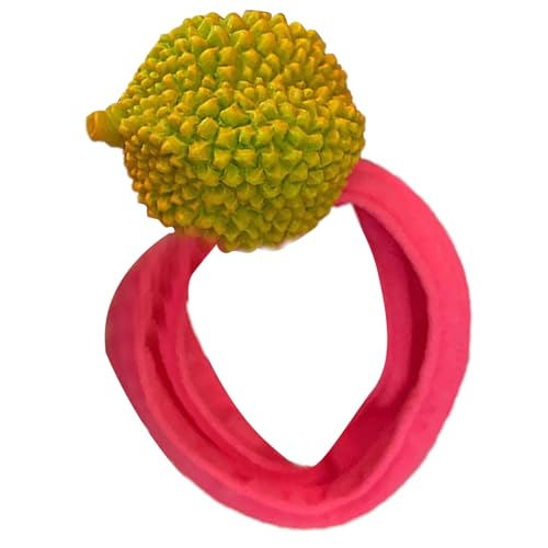 Harzfrüchte Designs Elastisches Haar Rissweiche Weich Atmungsbezogene Haarbinden Haarstyling Accessoires Für Frauen Mädchen Pferdeschwanz von MCAOAL