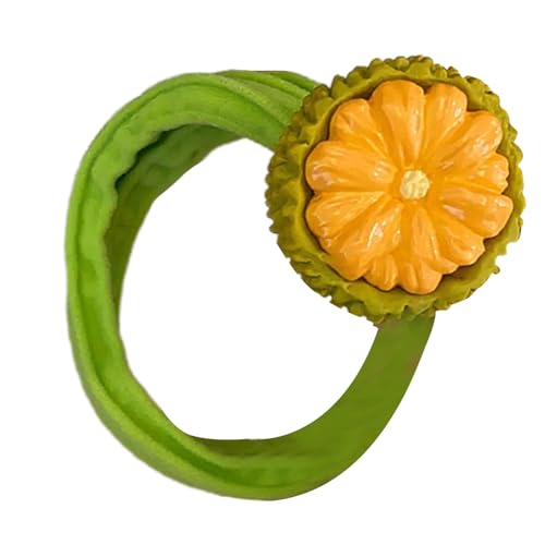 Harzfrüchte Designs Elastisches Haar Rissweiche Weich Atmungsbezogene Haarbinden Haarstyling Accessoires Für Frauen Mädchen Pferdeschwanz von MCAOAL