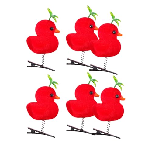 Kinder Haarnadel Haarclip Entenform Für Kinderbühne Adorkierbares Blatt 2000er Mädchen Kopfschmuck Rot Rot von MCAOAL