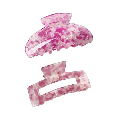 Pack Von 2 Strandhaarzubehör Für Frauen Girls Lebendigkeit Farbkrallen Clip Für Verschiedene Haartypen Mode Haardekorte von MCAOAL